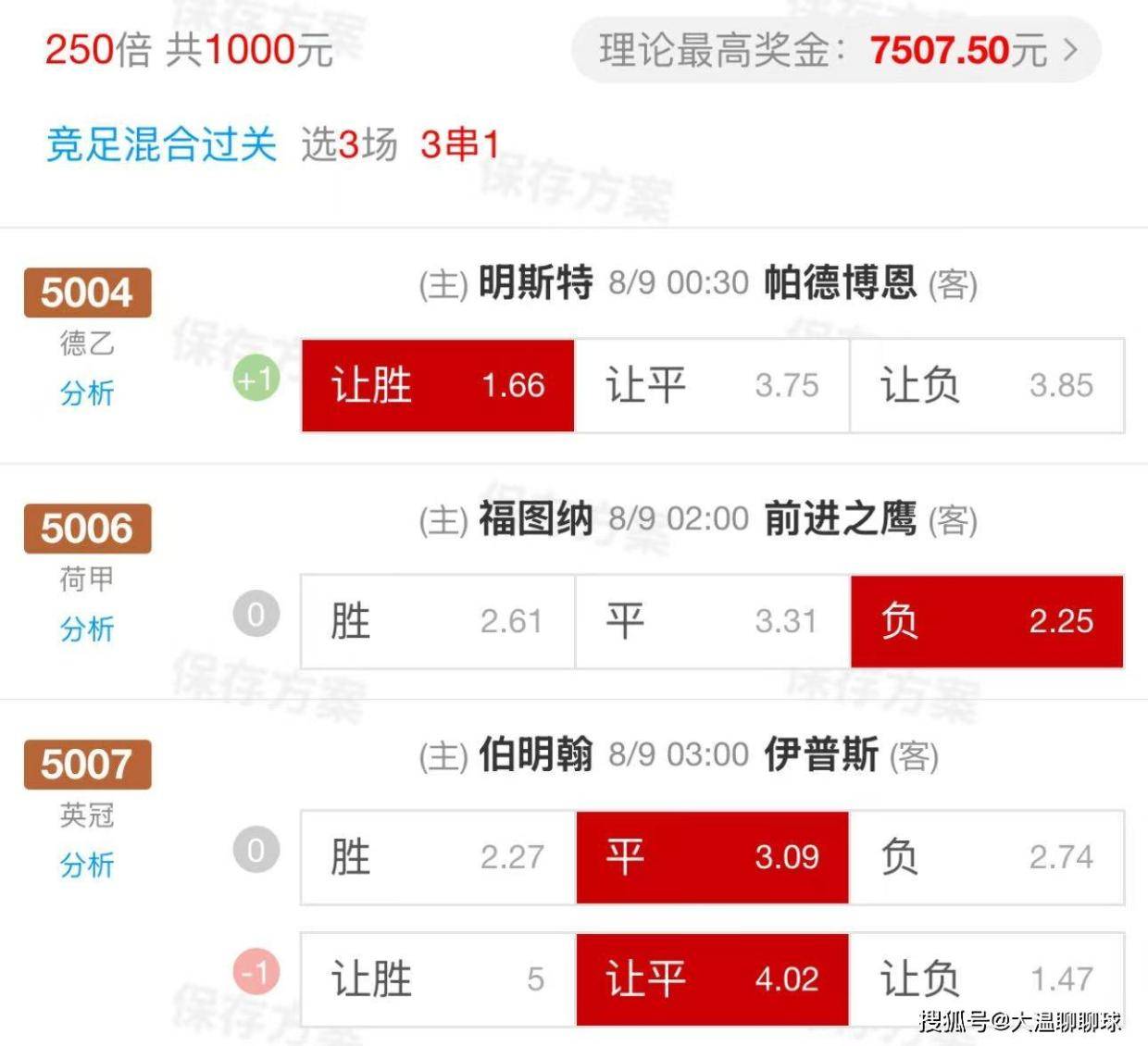 普斯维奇在, 目前拿到